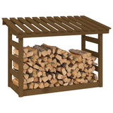 vidaXL Support pour bois de chauffage Blanc 108x64,5x78 cm Bois de pin