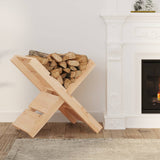 vidaXL Porte-bûches Blanc 47x39,5x48 cm Bois massif de pin