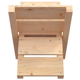 vidaXL Porte-bûches Blanc 47x39,5x48 cm Bois massif de pin