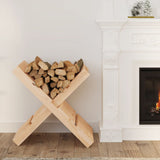 vidaXL Porte-bûches Blanc 47x39,5x48 cm Bois massif de pin