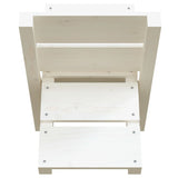 vidaXL Porte-bûches Blanc 47x39,5x48 cm Bois massif de pin