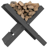 vidaXL Porte-bûches Blanc 47x39,5x48 cm Bois massif de pin