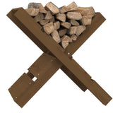 vidaXL Porte-bûches Blanc 47x39,5x48 cm Bois massif de pin