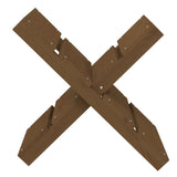 vidaXL Porte-bûches Blanc 47x39,5x48 cm Bois massif de pin