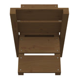 vidaXL Porte-bûches Blanc 47x39,5x48 cm Bois massif de pin