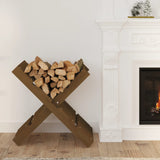vidaXL Porte-bûches Blanc 47x39,5x48 cm Bois massif de pin