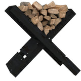 vidaXL Porte-bûches Blanc 47x39,5x48 cm Bois massif de pin