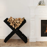 vidaXL Porte-bûches Blanc 47x39,5x48 cm Bois massif de pin