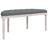 vidaXL Banc Gris foncé 81,5x41x49 cm Velours