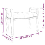 vidaXL Banc Bleu 110x45x60 cm Velours