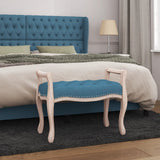 vidaXL Banc Bleu 110x45x60 cm Velours