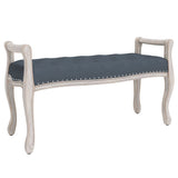 vidaXL Banc Bleu 110x45x60 cm Velours