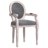 vidaXL Chaise à manger gris foncé 54x56x96,5 cm velours