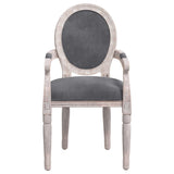 vidaXL Chaise à manger gris foncé 54x56x96,5 cm velours