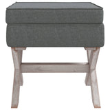 vidaXL Tabouret de rangement 45x45x49 cm lin