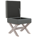 vidaXL Tabouret de rangement 45x45x49 cm lin