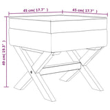 vidaXL Tabouret de rangement 45x45x49 cm lin