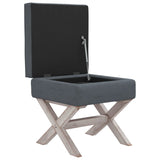 vidaXL Tabouret de rangement 45x45x49 cm lin