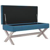 vidaXL Tabouret de rangement 45x45x49 cm lin