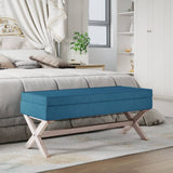 vidaXL Tabouret de rangement 45x45x49 cm lin