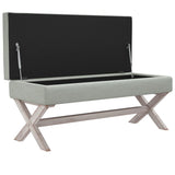 vidaXL Tabouret de rangement 45x45x49 cm lin