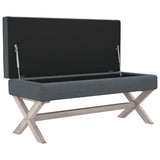 vidaXL Tabouret de rangement 45x45x49 cm lin