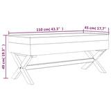 vidaXL Tabouret de rangement 45x45x49 cm lin
