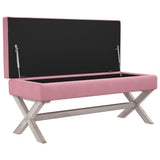 vidaXL Tabouret de rangement 45x45x49 cm lin