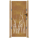 vidaXL Portail de jardin 105x205 cm acier corten conception d'herbe