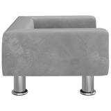 vidaXL Lit pour chien gris clair 50x40x26,5 cm velours