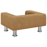 vidaXL Lit pour chien marron 50x40x26,5 cm velours