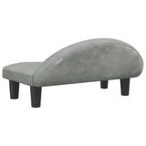 vidaXL Lit pour chien gris clair 70x52x30 cm velours