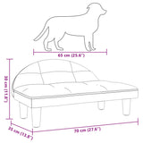 vidaXL Lit pour chien gris clair 70x52x30 cm velours