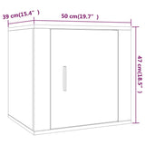vidaXL Table de chevet Chêne marron 50x39x47 cm