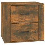 vidaXL Table de chevet Chêne fumé 50x39x47 cm