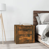 vidaXL Table de chevet Chêne fumé 50x39x47 cm