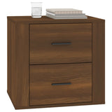 vidaXL Table de chevet Chêne fumé 50x39x47 cm