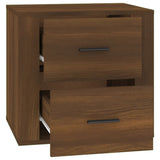 vidaXL Table de chevet Chêne fumé 50x39x47 cm
