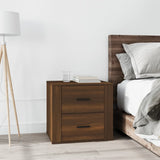 vidaXL Table de chevet Chêne fumé 50x39x47 cm