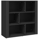 vidaXL Buffet Noir 80x30x80 cm Bois d'ingénierie