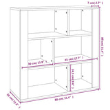vidaXL Buffet Noir 80x30x80 cm Bois d'ingénierie