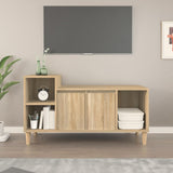 vidaXL Meuble TV Chêne marron 100x35x55 cm Bois d'ingénierie