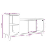 vidaXL Meuble TV Chêne marron 100x35x55 cm Bois d'ingénierie