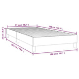 vidaXL Cadre de lit Gris 100x200 cm Similicuir