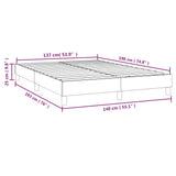 vidaXL Cadre de lit Cappuccino 140x190 cm Similicuir