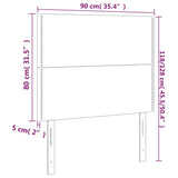 vidaXL Têtes de lit 2 pcs Blanc 90x5x78/88 cm Similicuir