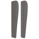 vidaXL Tête de lit avec oreilles Gris 93x23x118/128 cm Similicuir
