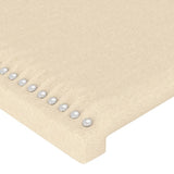 vidaXL Tête de lit avec oreilles Crème 183x16x118/128 cm Tissu