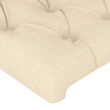 vidaXL Tête de lit à LED Crème 93x16x118/128 cm Tissu