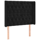 vidaXL Tête de lit à LED Noir 103x16x118/128 cm Velours